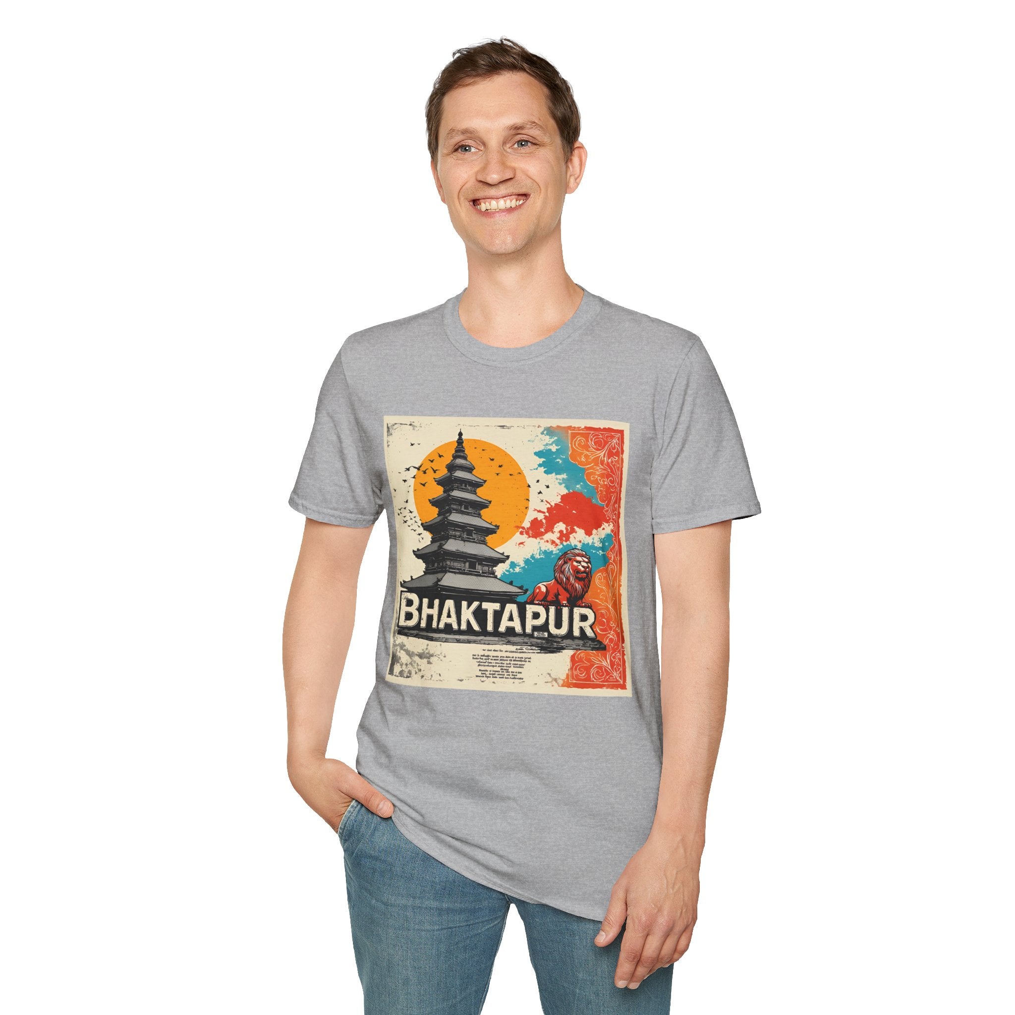 Bhaktapur Vintage Travel T-Shirt – Nepal Pagoda Graphic Tee