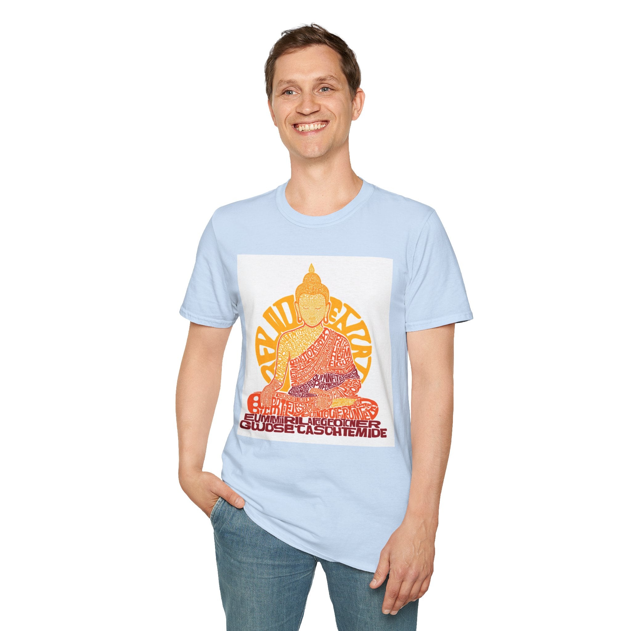 Buddha Graphic Tee — Retro Sun Meditation Shirt