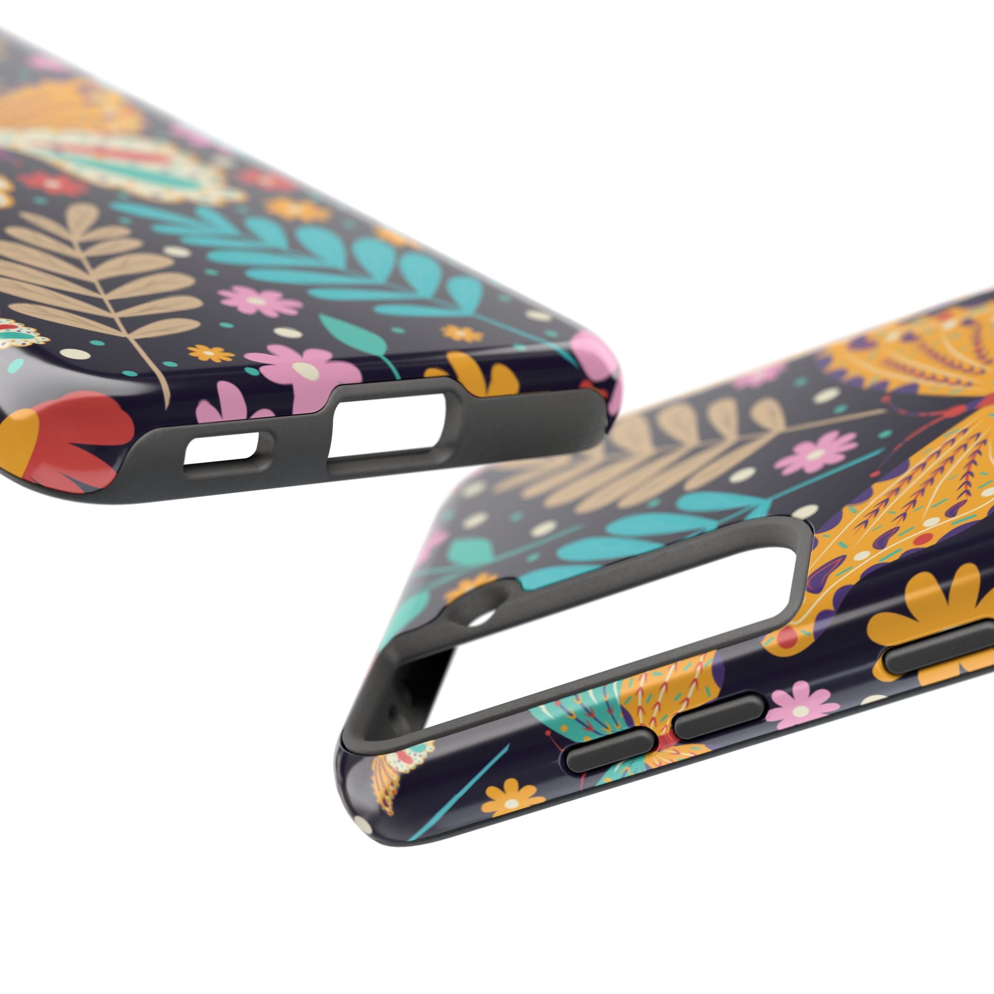 Floral Butterfly Tough Phone Case — Colorful Garden Protective Cover