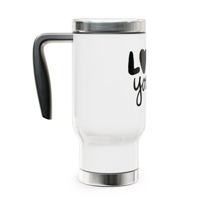 Love Yourself Stainless Steel Travel Mug, Inspirational Travel Coffee Cup, Motivational Drinkware, Perfect Gift for Friends, Self-Care [...]