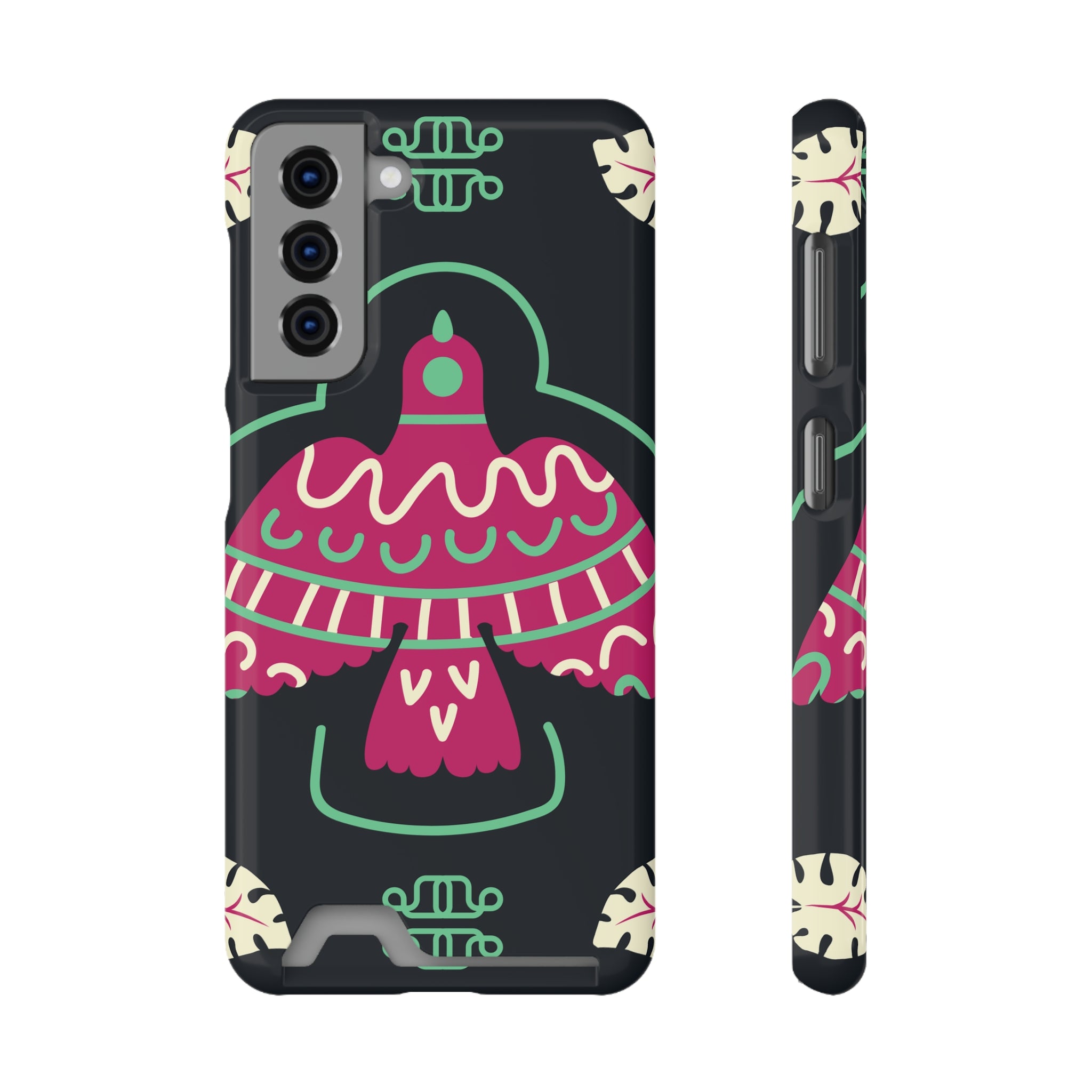 Vibrant Phone Case with Card Holder, Stylish Phone Accessory, Colorful Gift for Her, Boho Phone Cover, Trendy Mobile Case