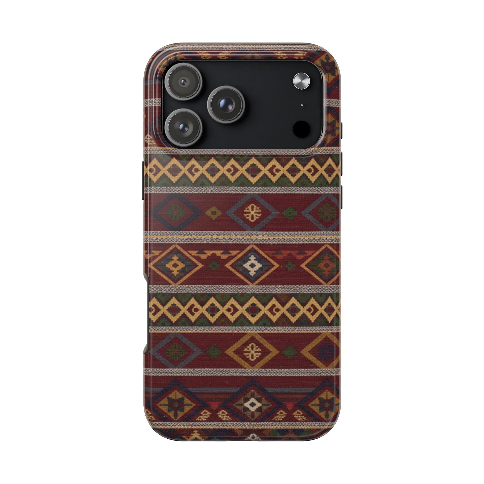 Aztec Pattern Tough Phone Case — Rustic Tribal Protective Cover