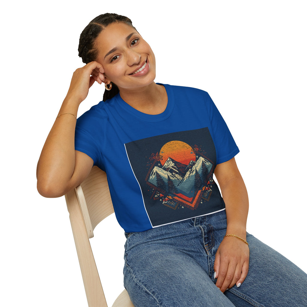 Retro Mountain Sunset T-Shirt