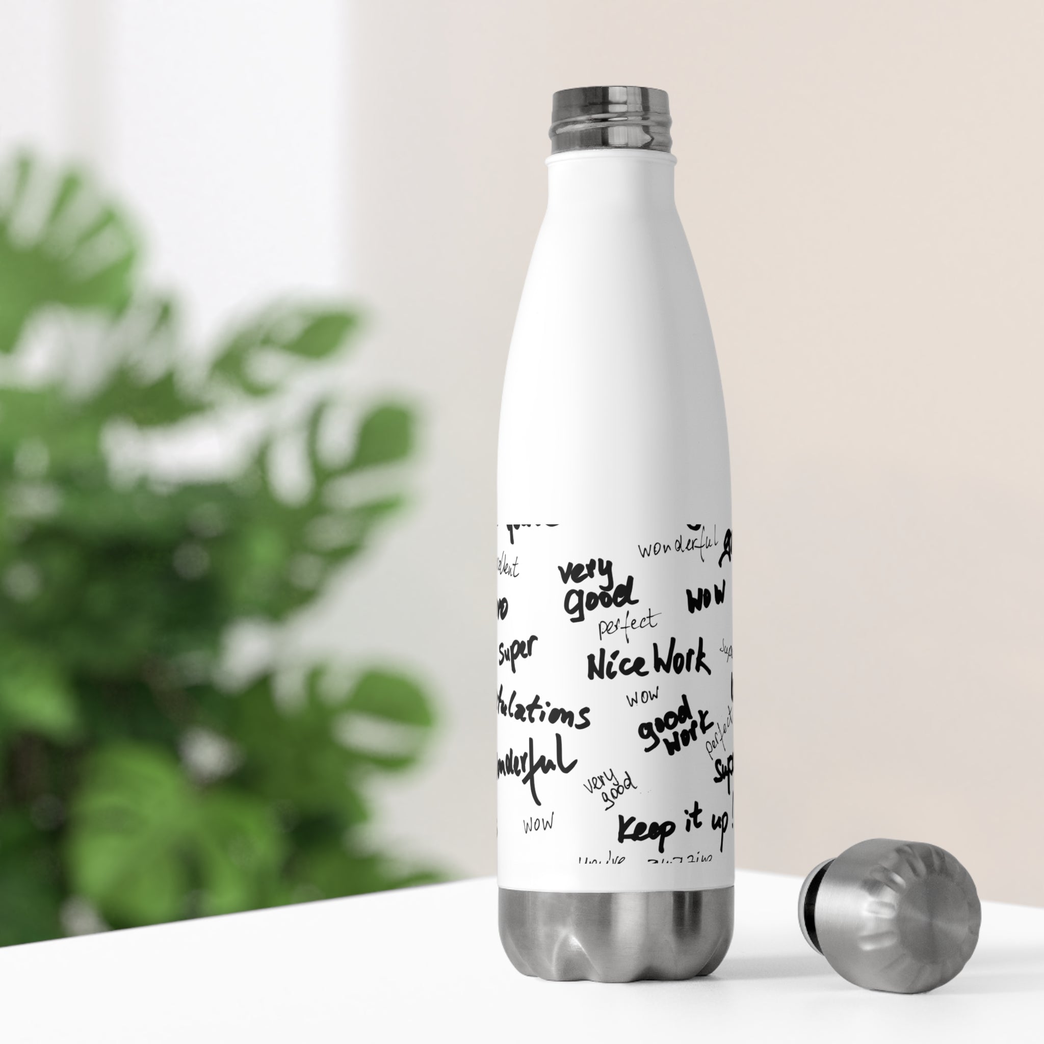Inspiring Insulated Water Bottle, Motivational Gift, Teacher Appreciation, Office Use, Encouragement Drinkware, Unique Eco-Friendly Bottle