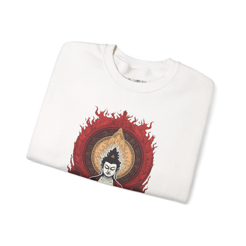 Buddha Lotus Flame Crewneck Sweatshirt