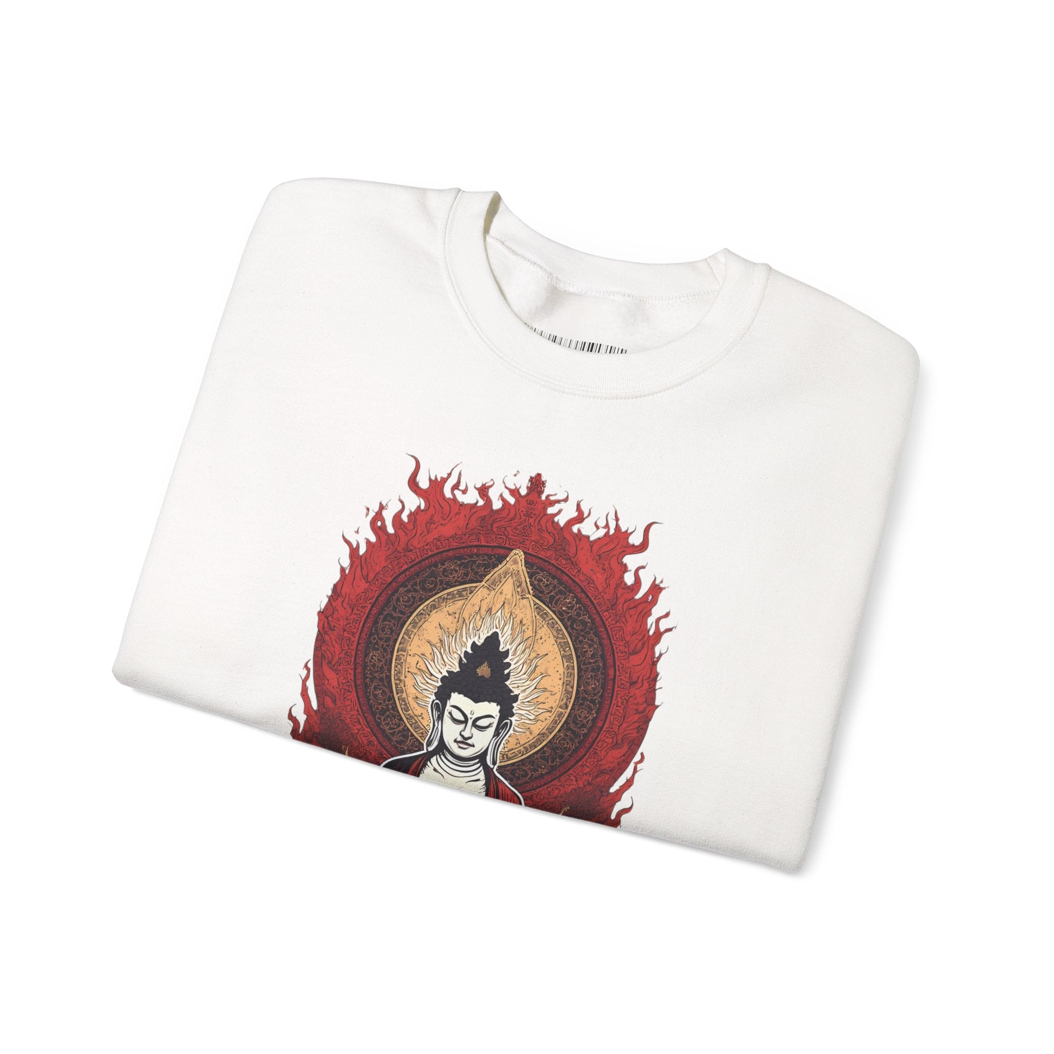 Buddha Lotus Flame Crewneck Sweatshirt