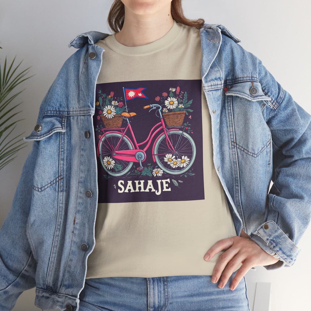 Sahaje Floral Bicycle T‑Shirt