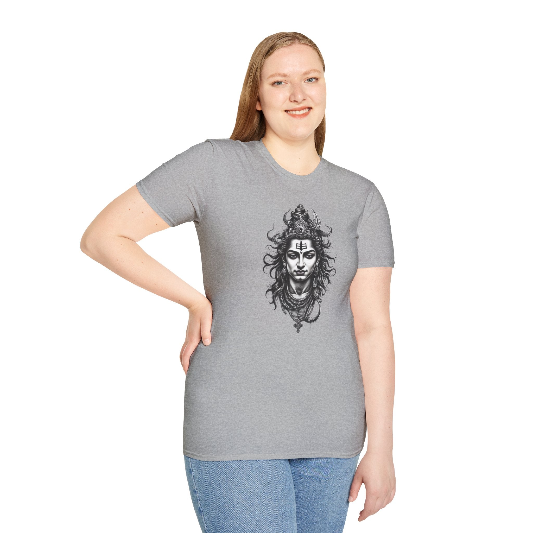 Shiva Portrait T‑Shirt — Hindu Deity Graphic Tee (Meditation, Yoga & Spiritual Wear)