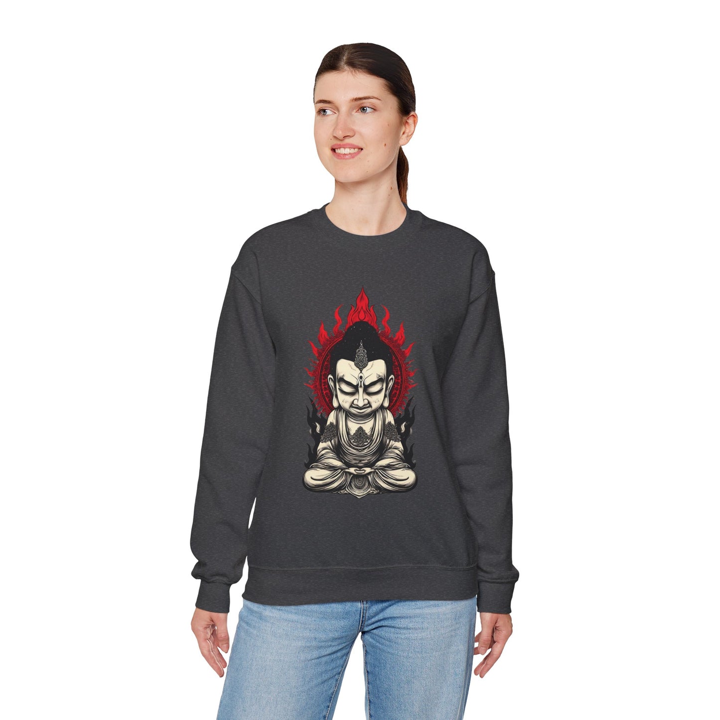Buddha Flame Crewneck Sweatshirt
