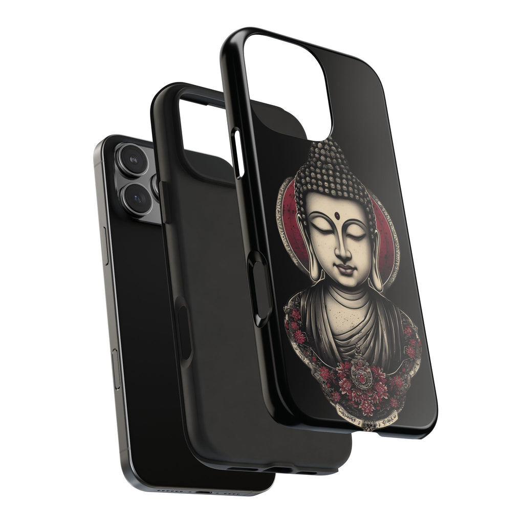 Buddha Floral Tough Phone Case — Protective Spiritual Phone Cover