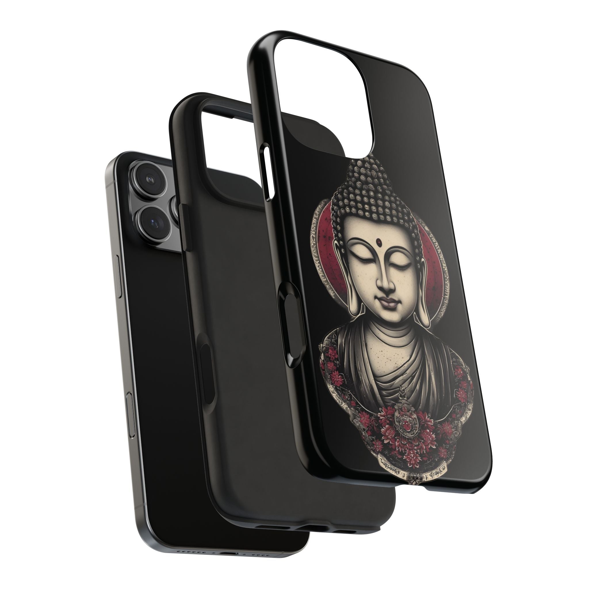 Buddha Floral Tough Phone Case — Protective Spiritual Phone Cover