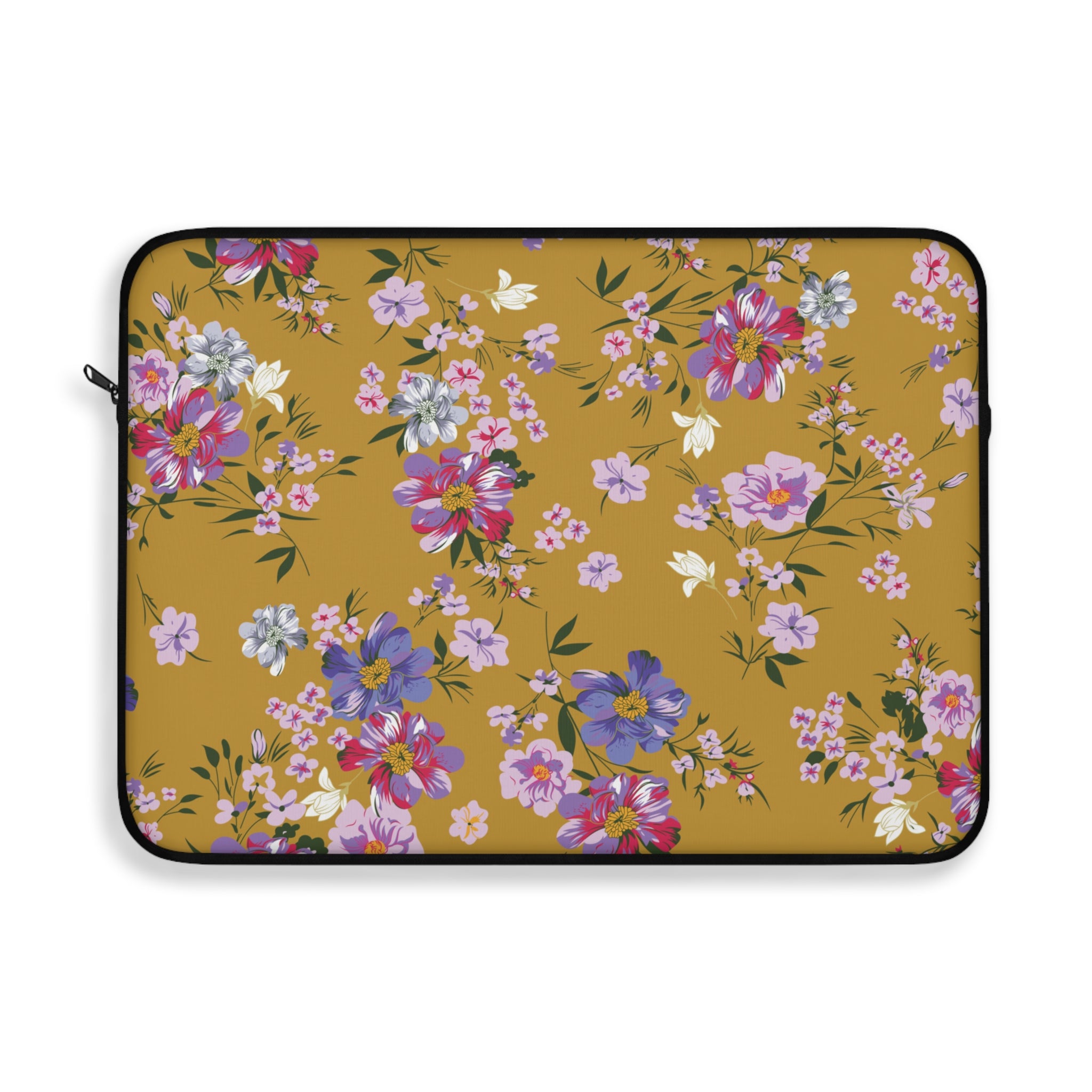 Floral Laptop Sleeve - Stylish Computer Case, Gift for Students, Mother's Day, Tech Accessory, Office Decor