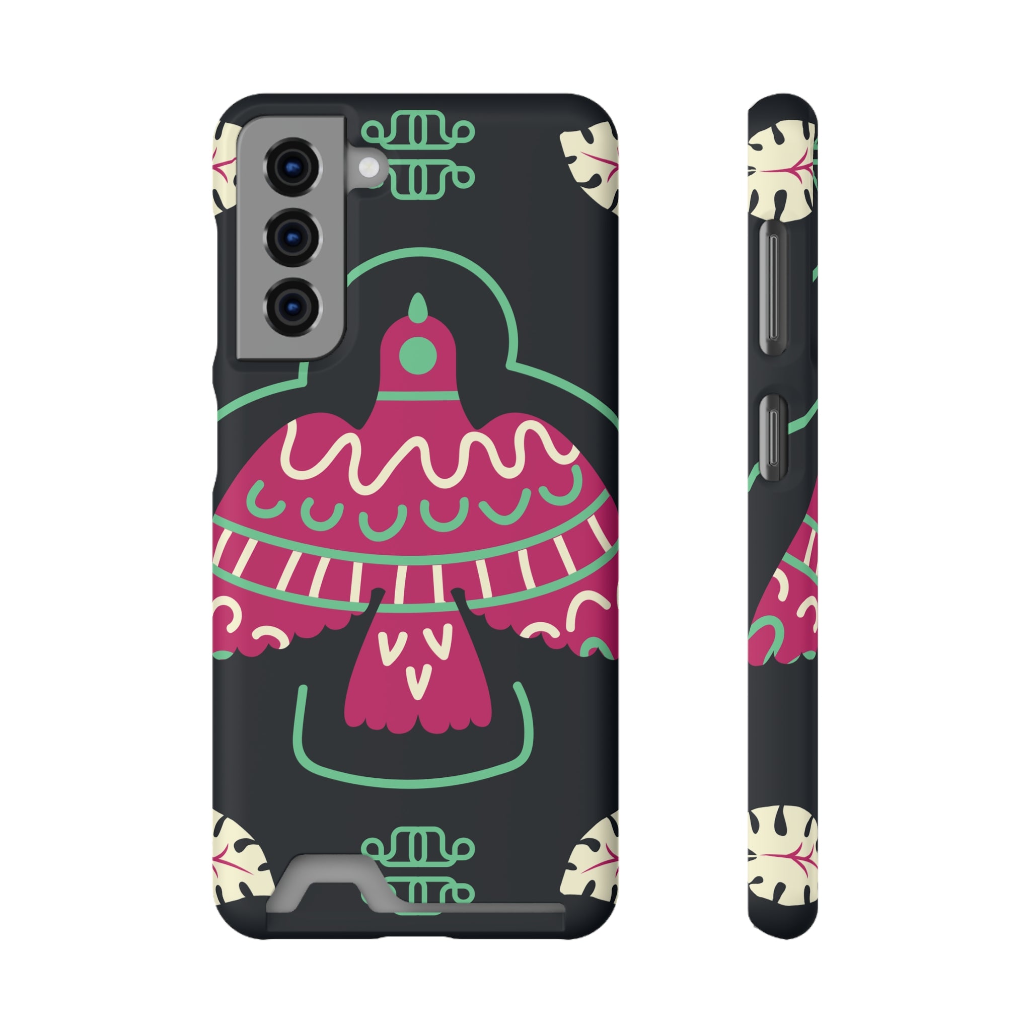 Vibrant Phone Case with Card Holder, Stylish Phone Accessory, Colorful Gift for Her, Boho Phone Cover, Trendy Mobile Case