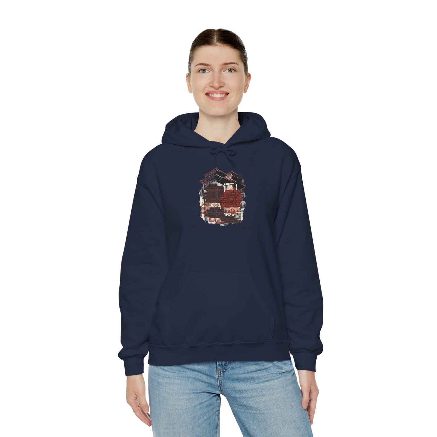 Hoodie — Vintage Urban Industrial Building Graphic Hoodie (Architectural Sketch)