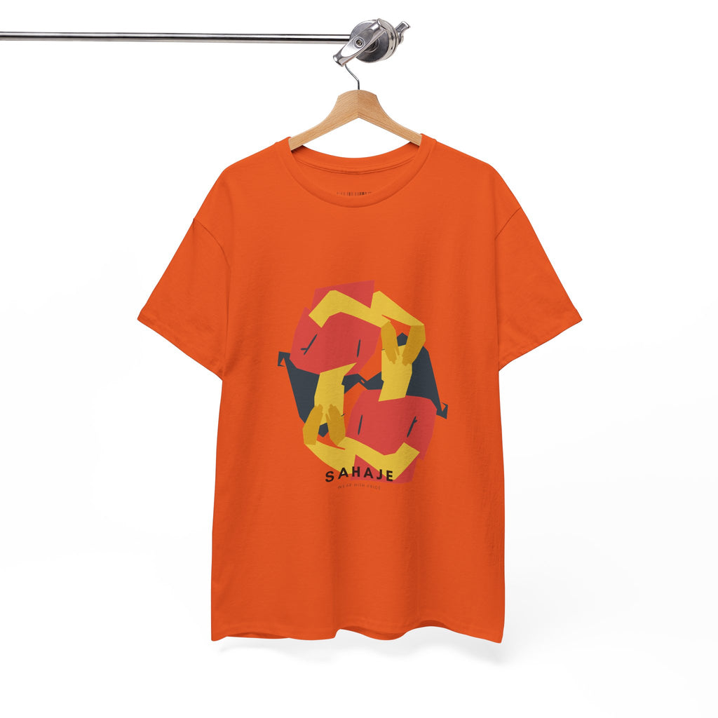 Geometric Fox Tee — Stylized Red & Yellow Fox Illustration T-Shirt