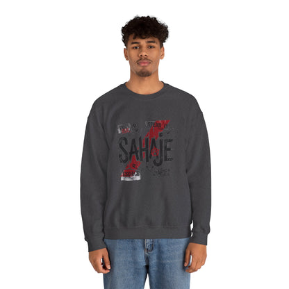 Sahaje Graphic Crewneck Sweatshirt – Streetwear Logo Pullover