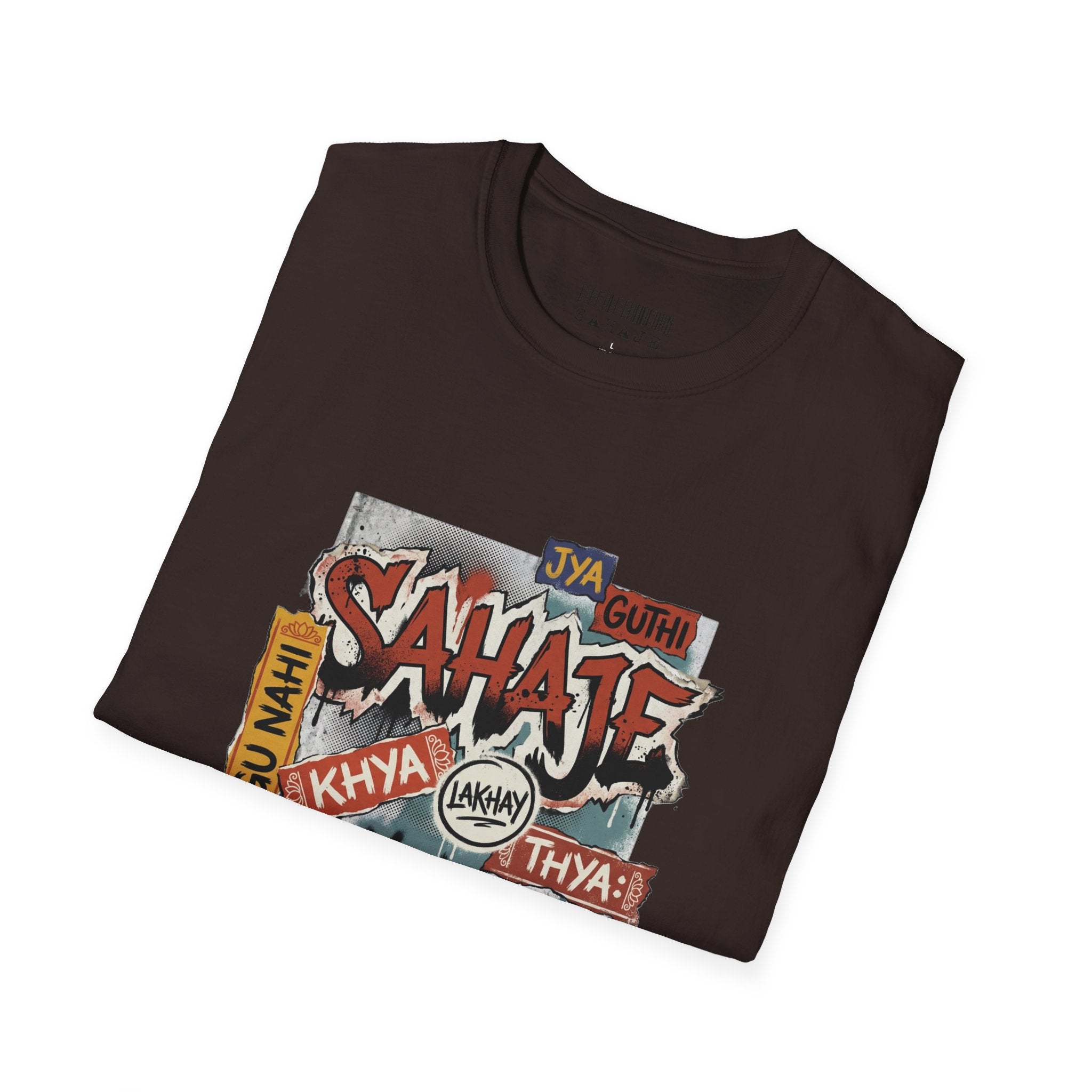 Sahaje Graffiti T-Shirt — Urban Hindi Street Art Tee