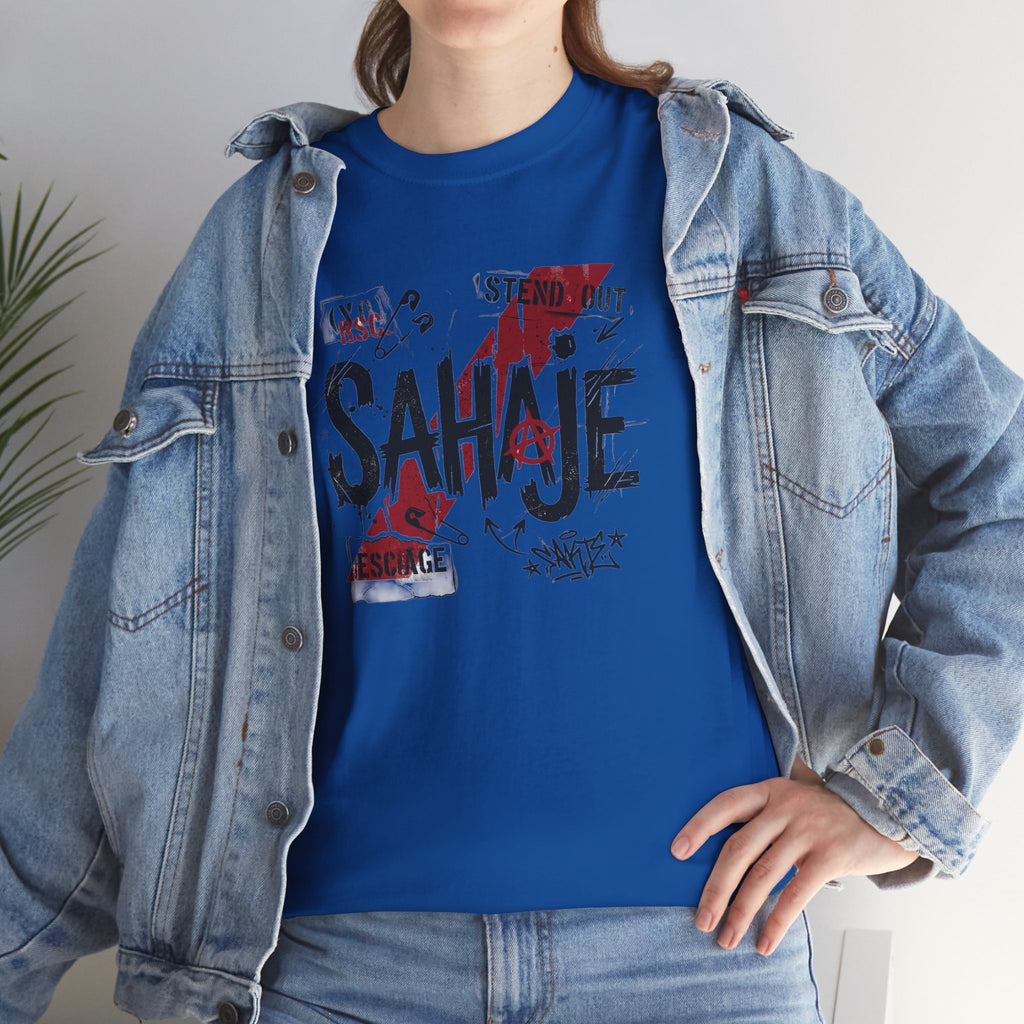 Sahaje Graphic Tee — Street Art Urban Casual T-Shirt