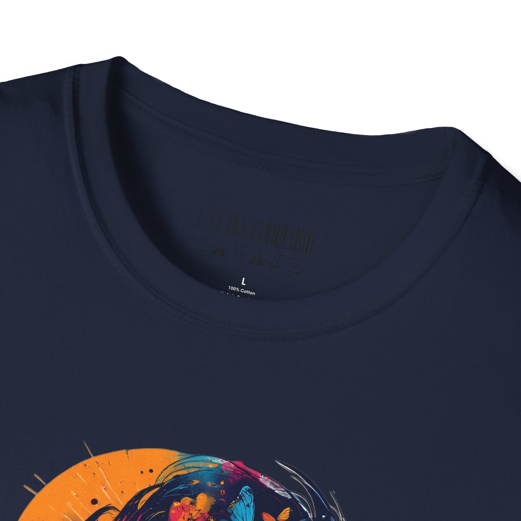 Butterfly Silhouette T-Shirt — Colorful Floral Profile Tee