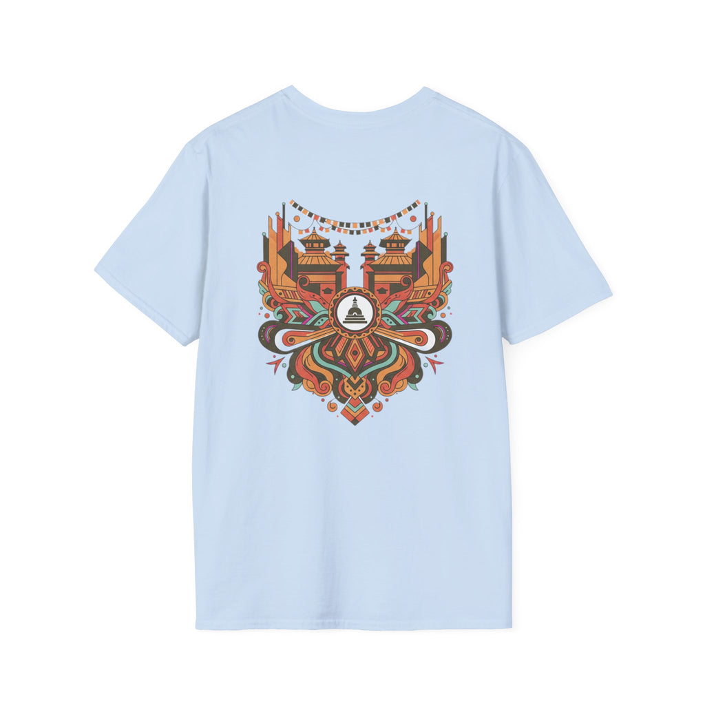 Festival Temple Graphic T-Shirt — Autumn Tribal Shrine Design