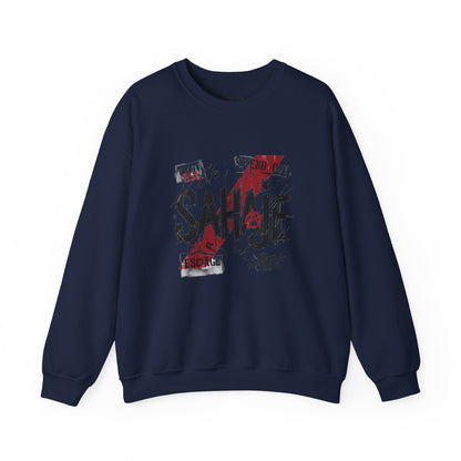 Sahaje Graphic Crewneck Sweatshirt – Streetwear Logo Pullover