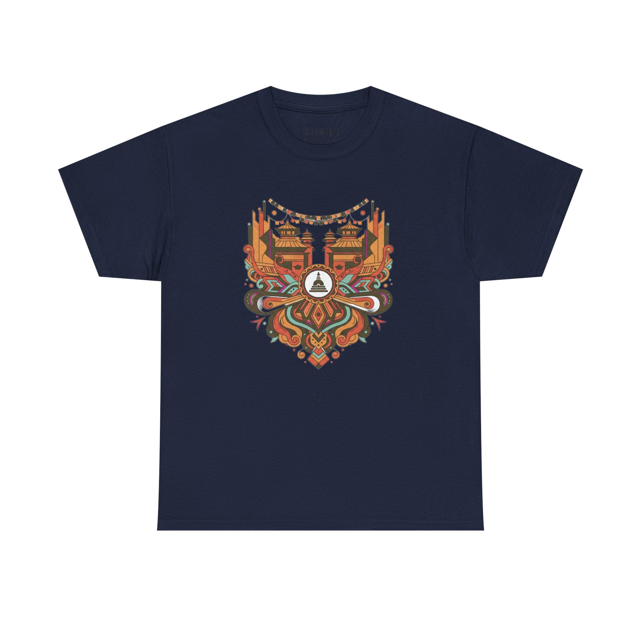 Mandala Cityscape Tee — Boho Urban Art Graphic T-Shirt