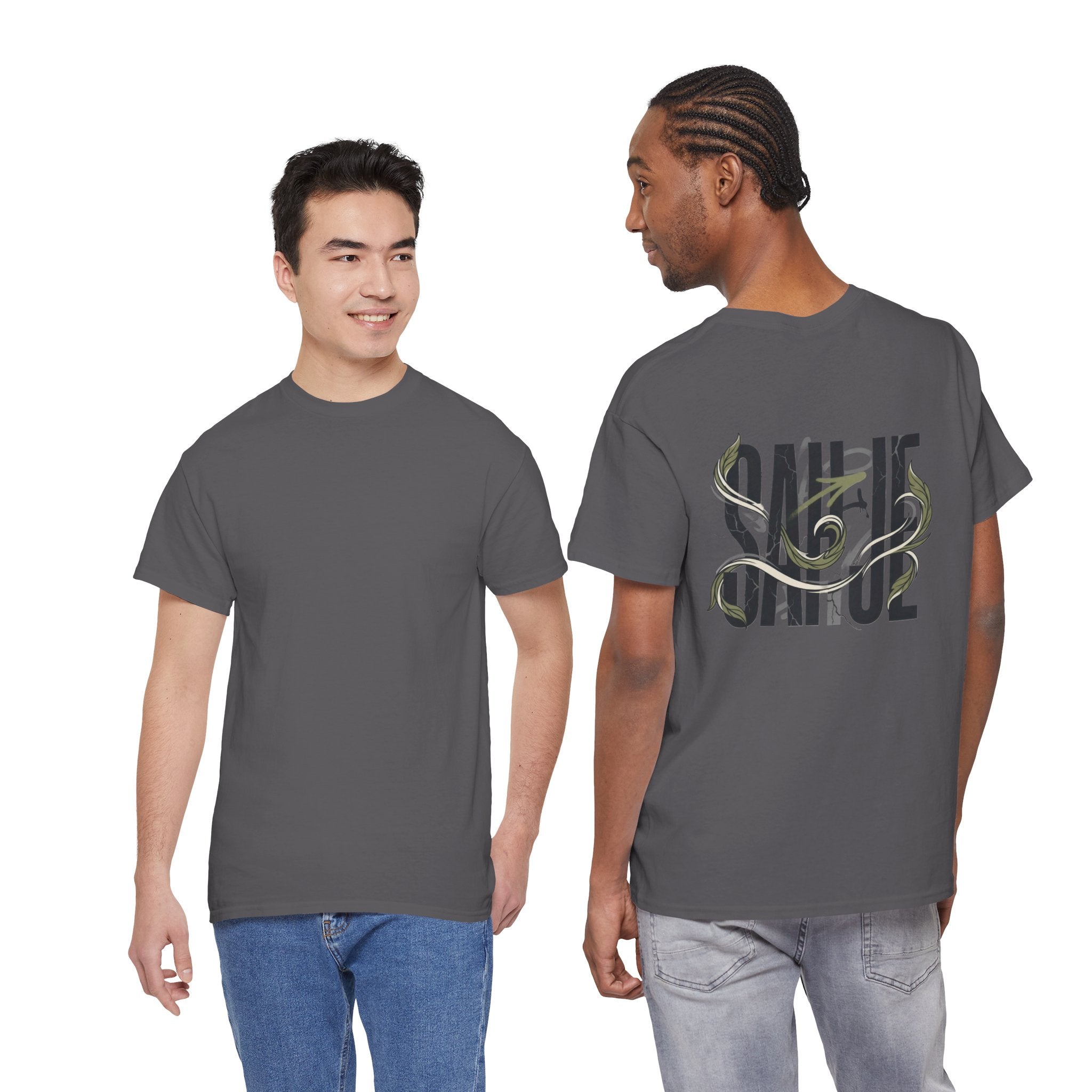 Graphic Tee — 'Savage' Typography with Snake Accent