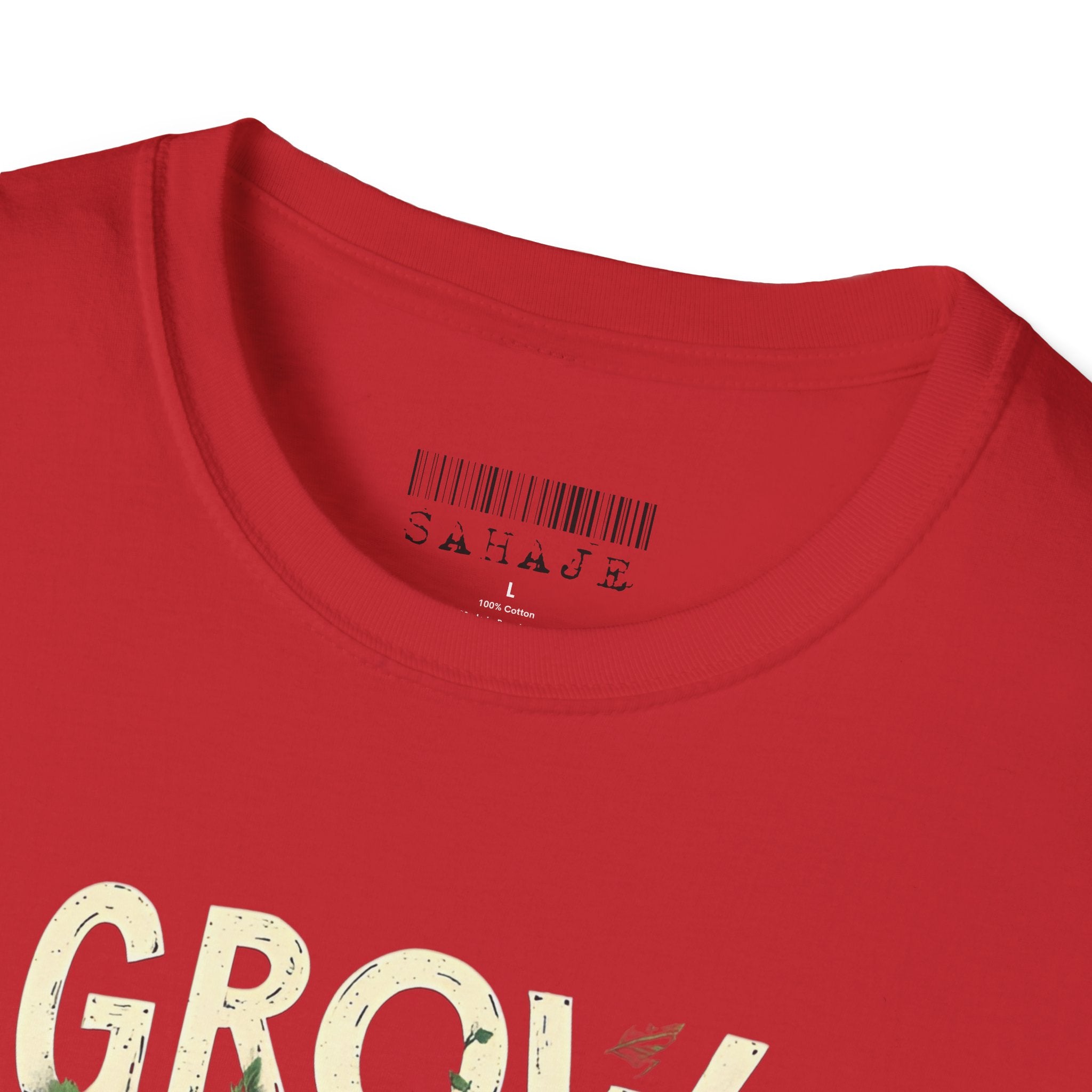 T-Shirt — Floral 'Grow Slow, Go Through' Inspirational Graphic Tee