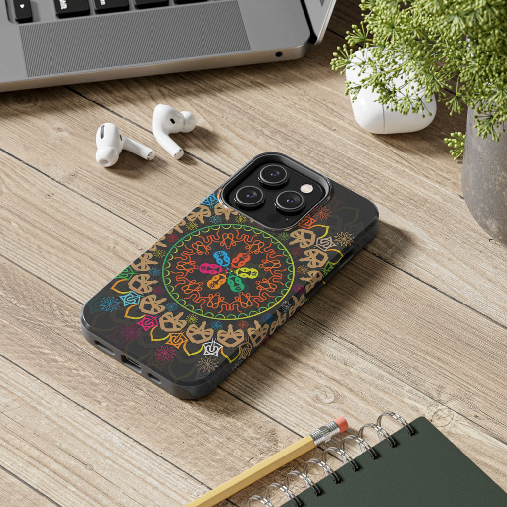 Colorful Mandala Tough Phone Cases - Vibrant Protection for Your Device, Gift for Art Lovers, Boho Style, Unique Phone Accessories