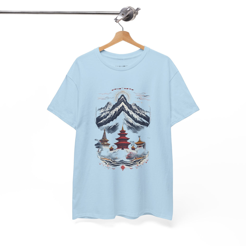 Japanese Mountain Pagoda T-Shirt — Zen Temple Landscape Tee