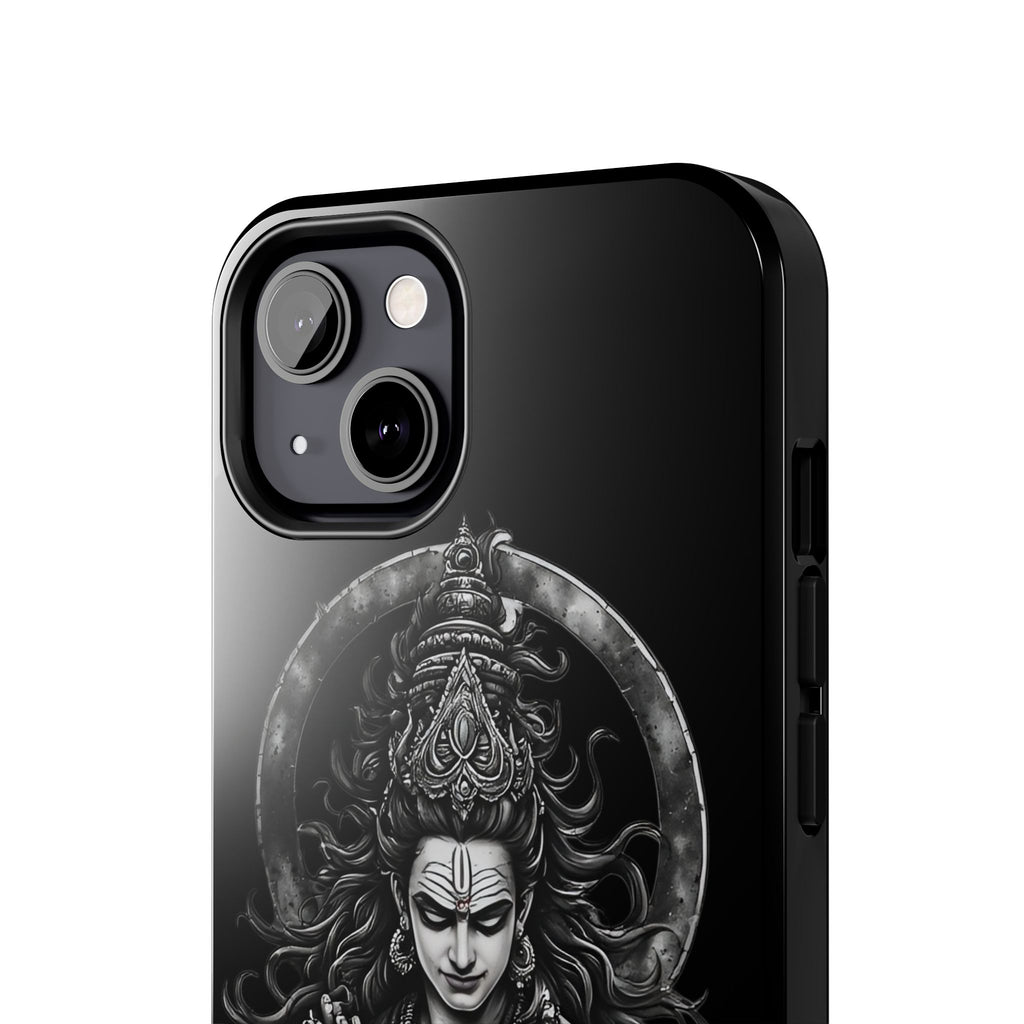 Shiva Tough Phone Case — Black Protective Hindu Deity Design