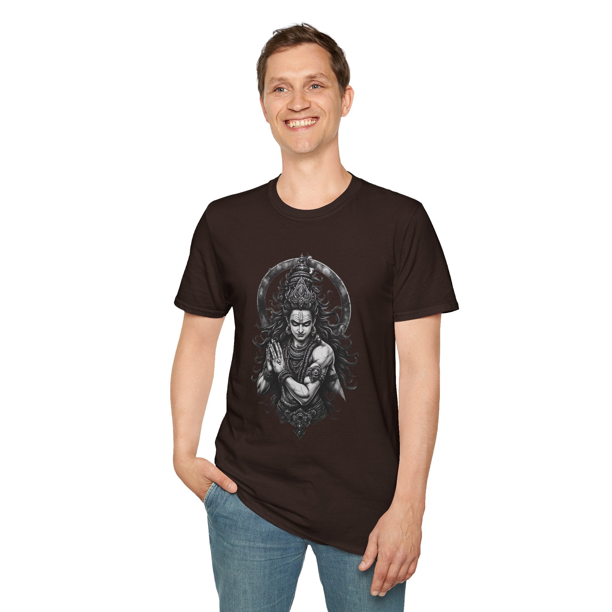 Shiva Portrait T‑Shirt – Intricate Hindu Deity Art Tee