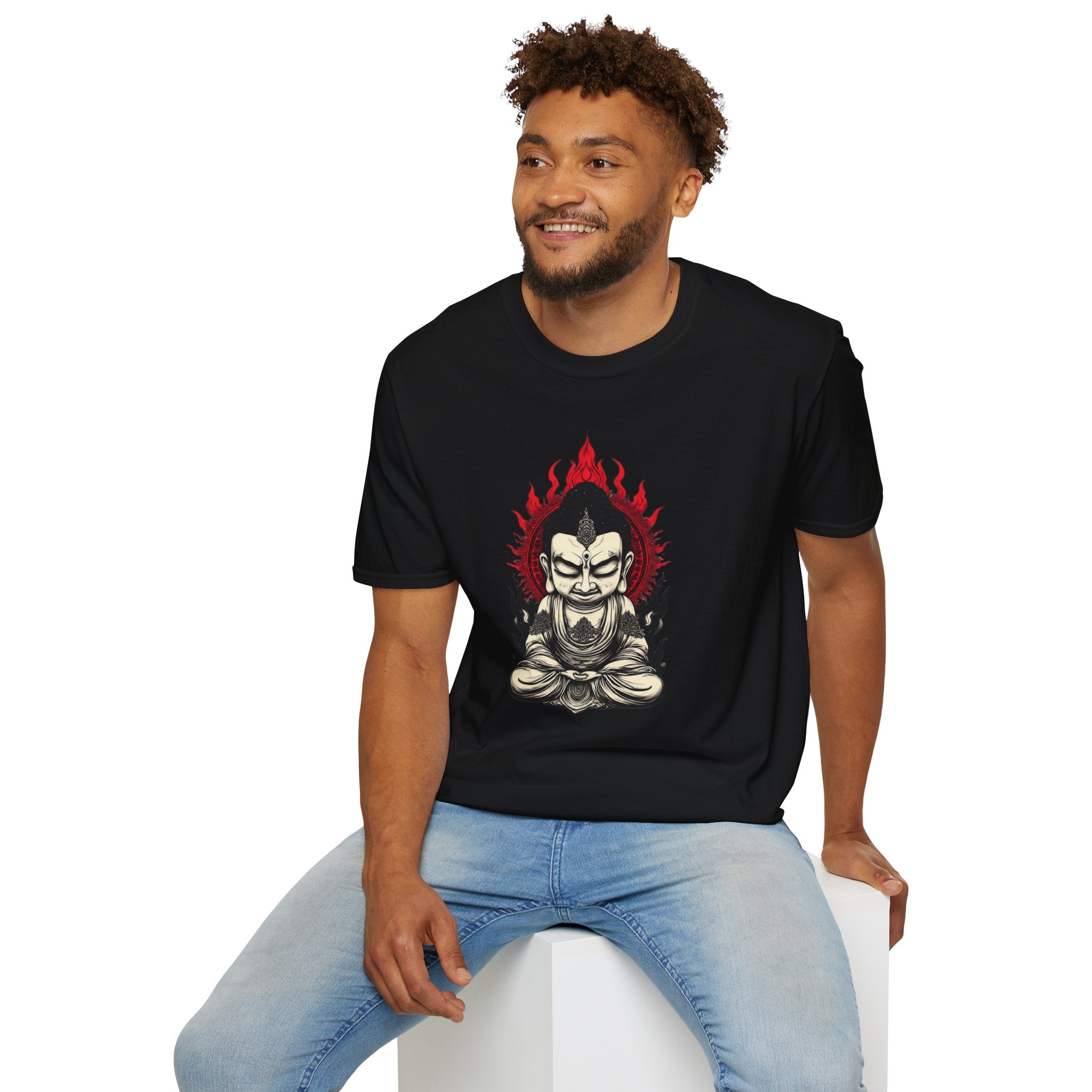 Buddha Flame T-Shirt — Meditative Buddha Graphic Tee