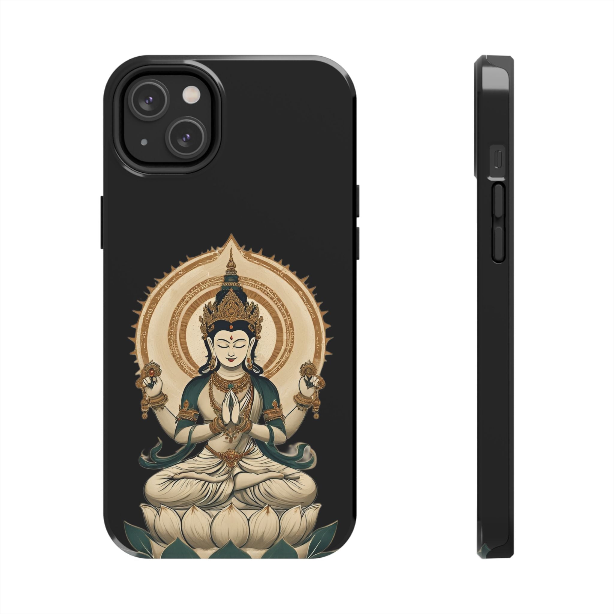 Bodhisattva Lotus Tough Phone Case — Protective Buddhist Meditation Phone Cover