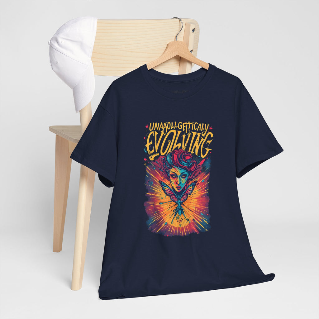 Evolving Alien Graphic Tee — "Unnaturally Evolving" Sci‑Fi Art T-Shirt