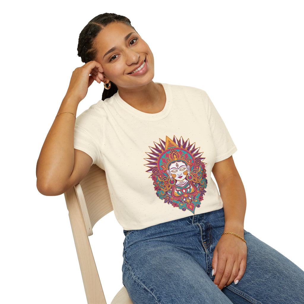 Mystic Goddess Mandala T-Shirt — Colorful Boho Spiritual Tee