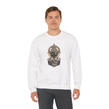Elephant Mandala Crewneck Sweatshirt — Spiritual Indian-Inspired Graphic
