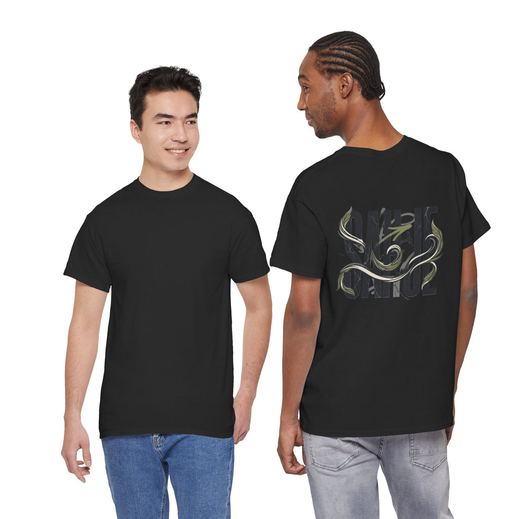Graphic Tee — 'Savage' Typography with Snake Accent
