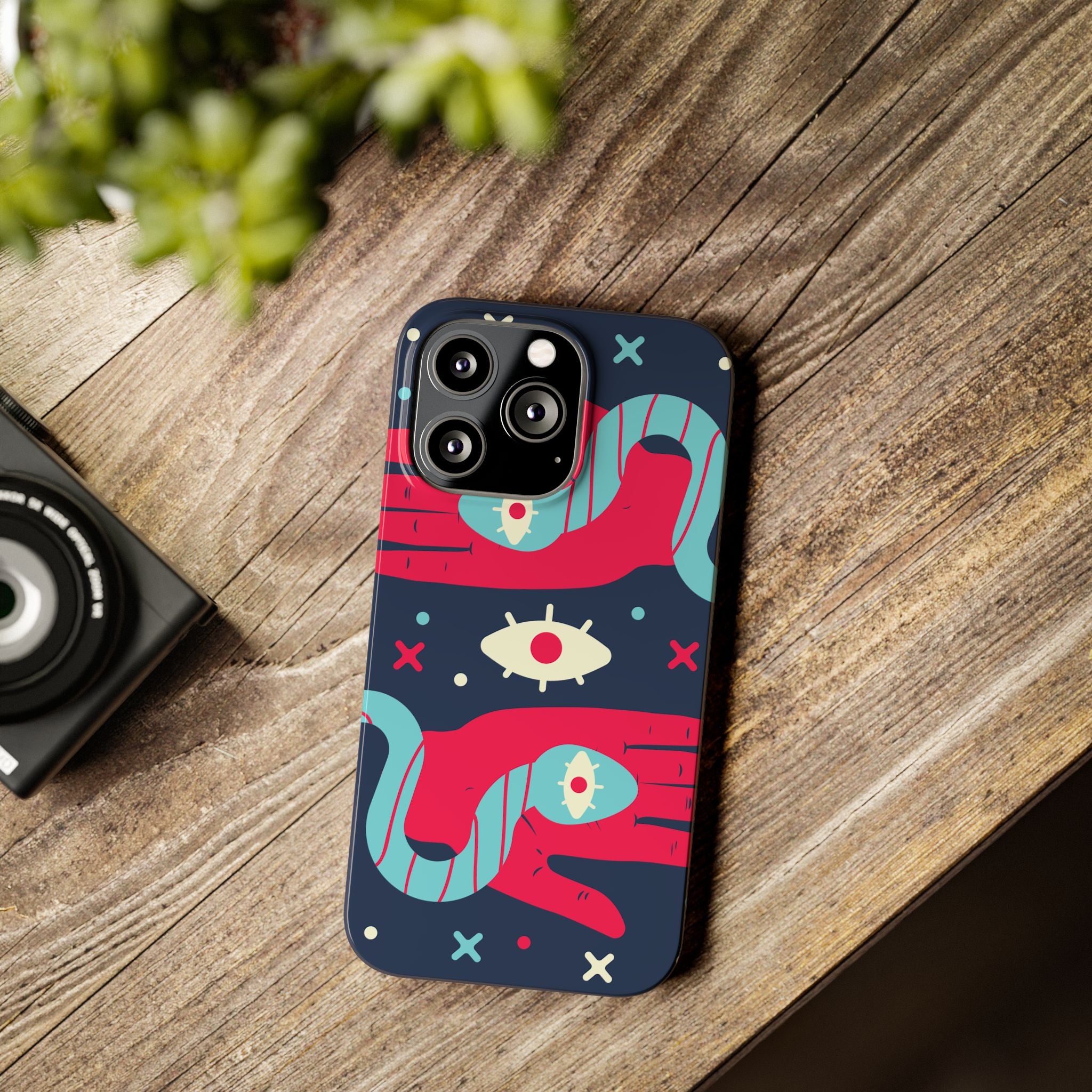 Colorful Abstract Slim Phone Cases, Trendy Phone Covers, Unique Gifts for Her, Artistic Mobile Accessories, Eye-Catching Phone Designs