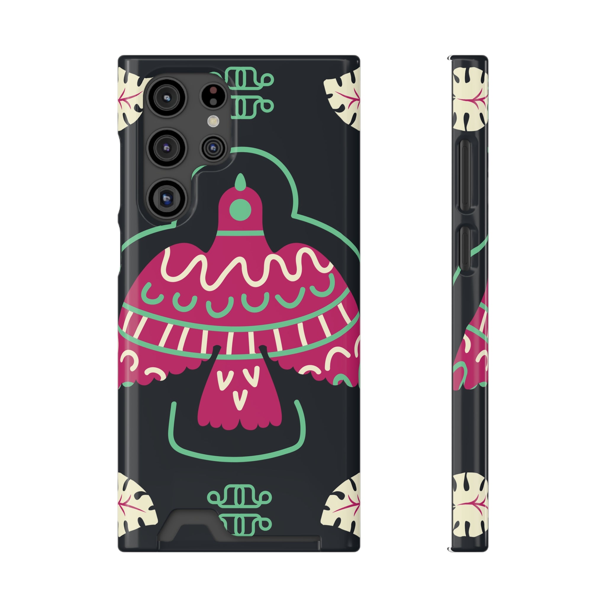 Vibrant Phone Case with Card Holder, Stylish Phone Accessory, Colorful Gift for Her, Boho Phone Cover, Trendy Mobile Case