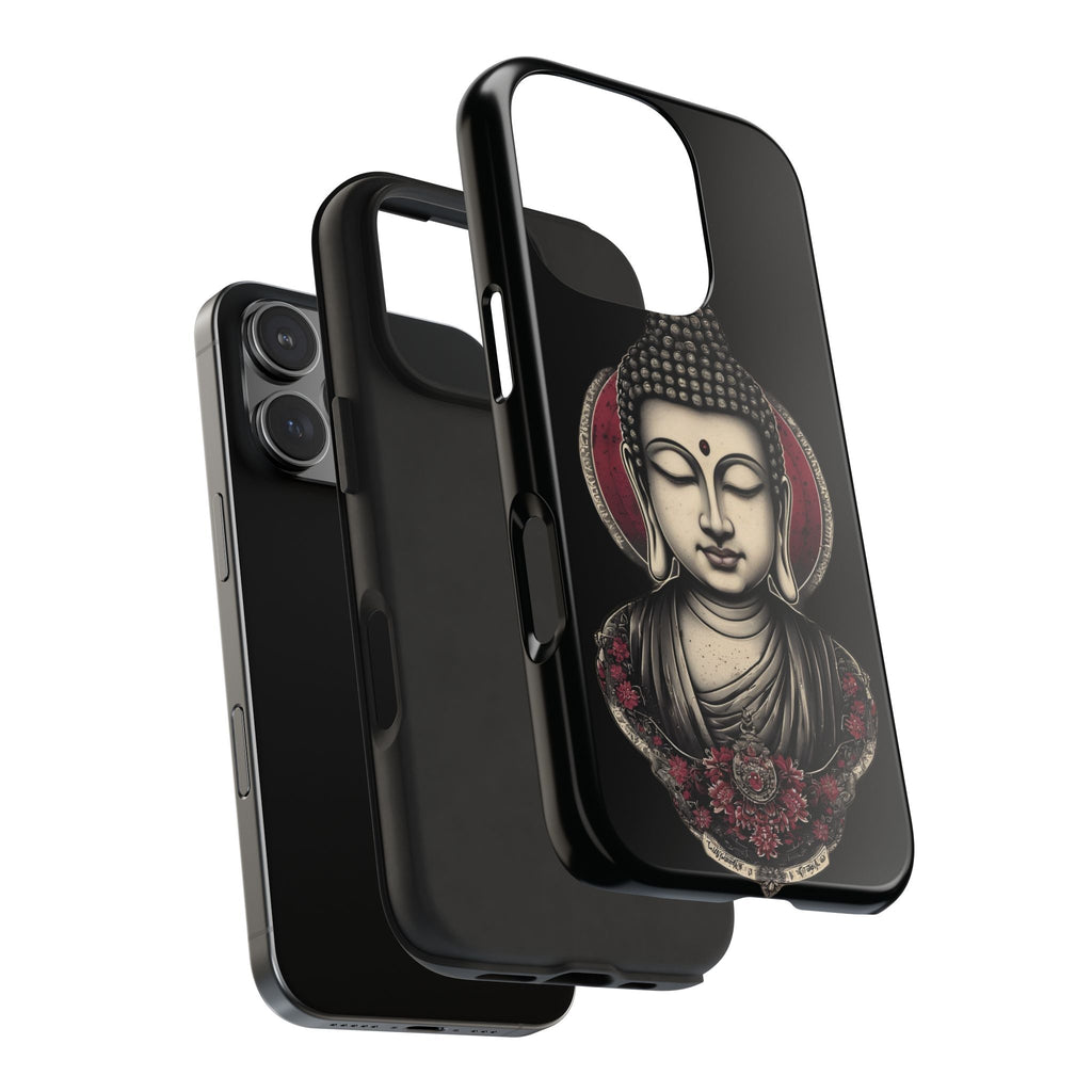 Buddha Floral Tough Phone Case — Protective Spiritual Phone Cover