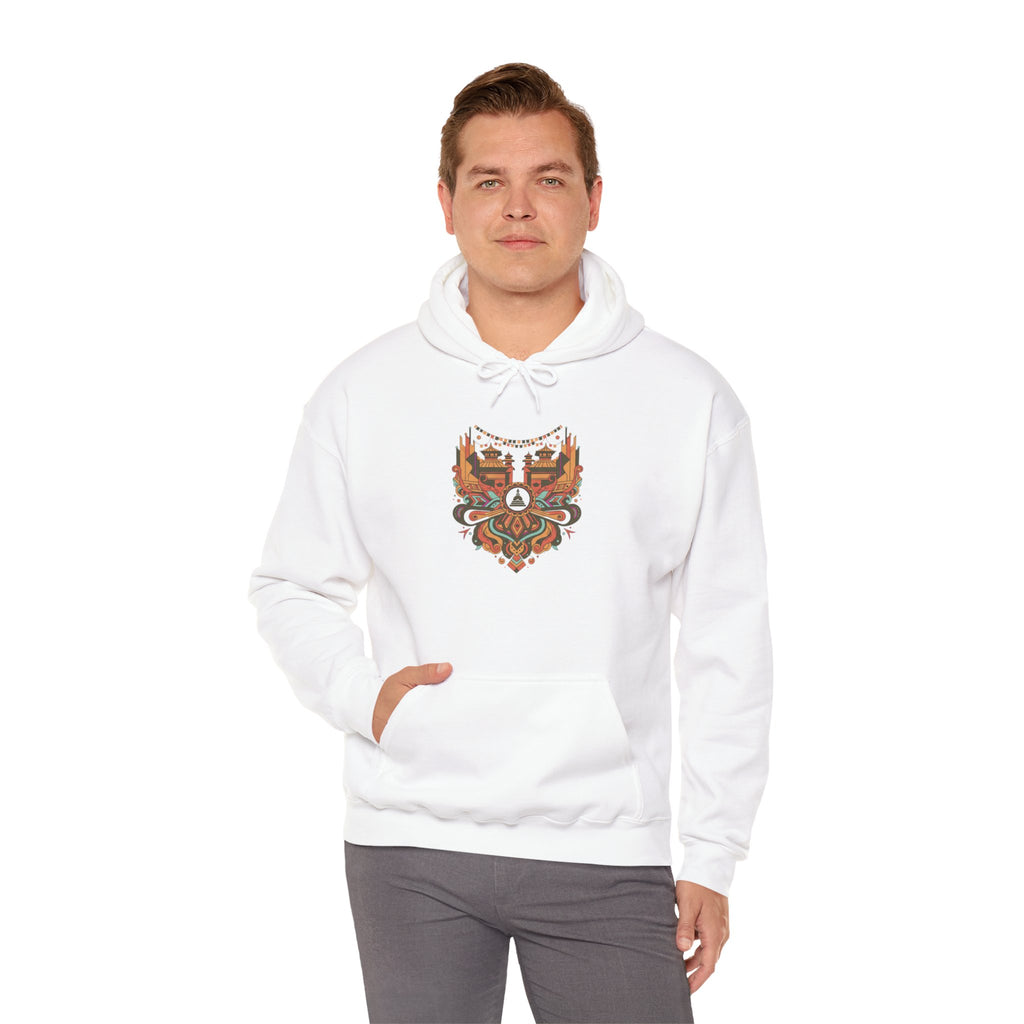 Spiritual Mandala Buddha Hoodie — Colorful Meditation Graphic Sweatshirt