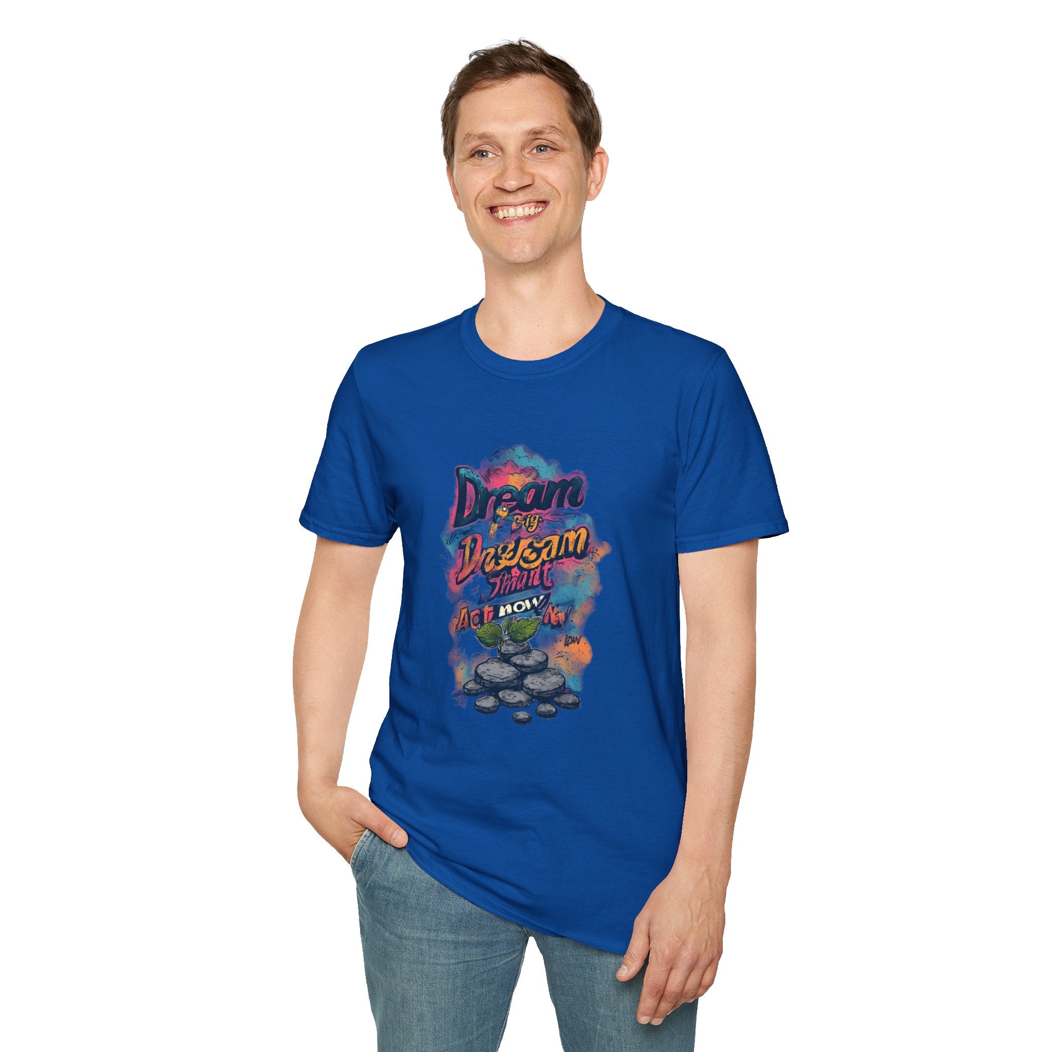 Dream Big Hustle Tee — "Dream, Perform, And Grow" Motivational Graphic T-Shirt