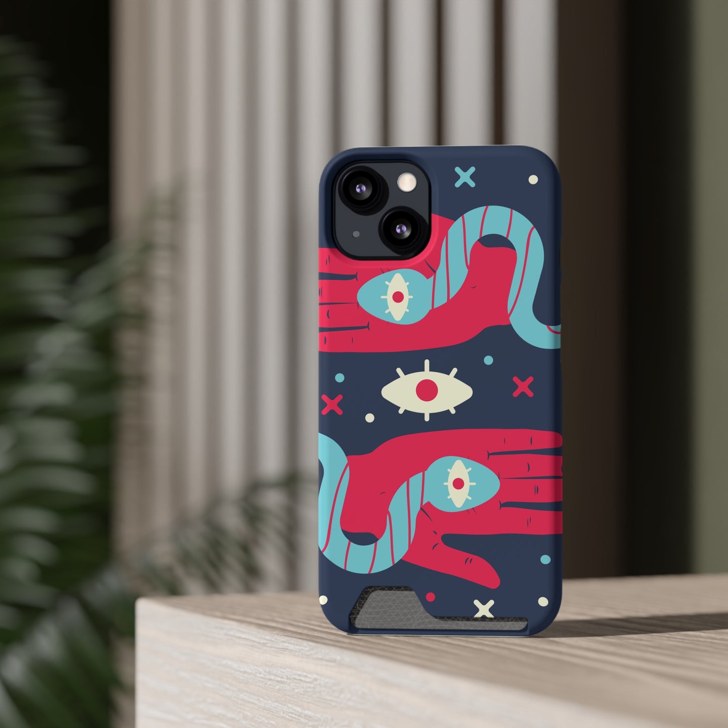 Mystical Phone Case with Card Holder - Boho Chic Style, Unique Design for Everyday Use, Perfect Gift for Creatives, Eye-Catching [...]