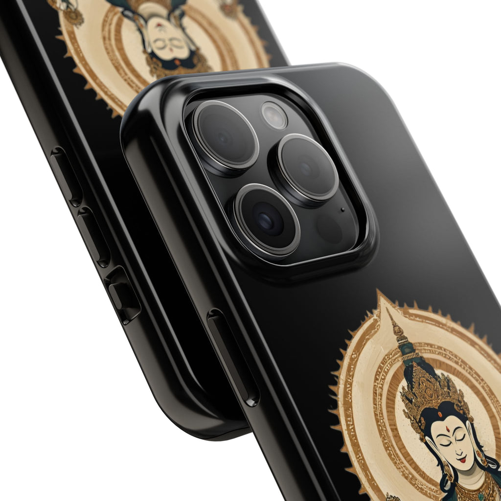 Bodhisattva Lotus Tough Phone Case — Protective Buddhist Meditation Phone Cover