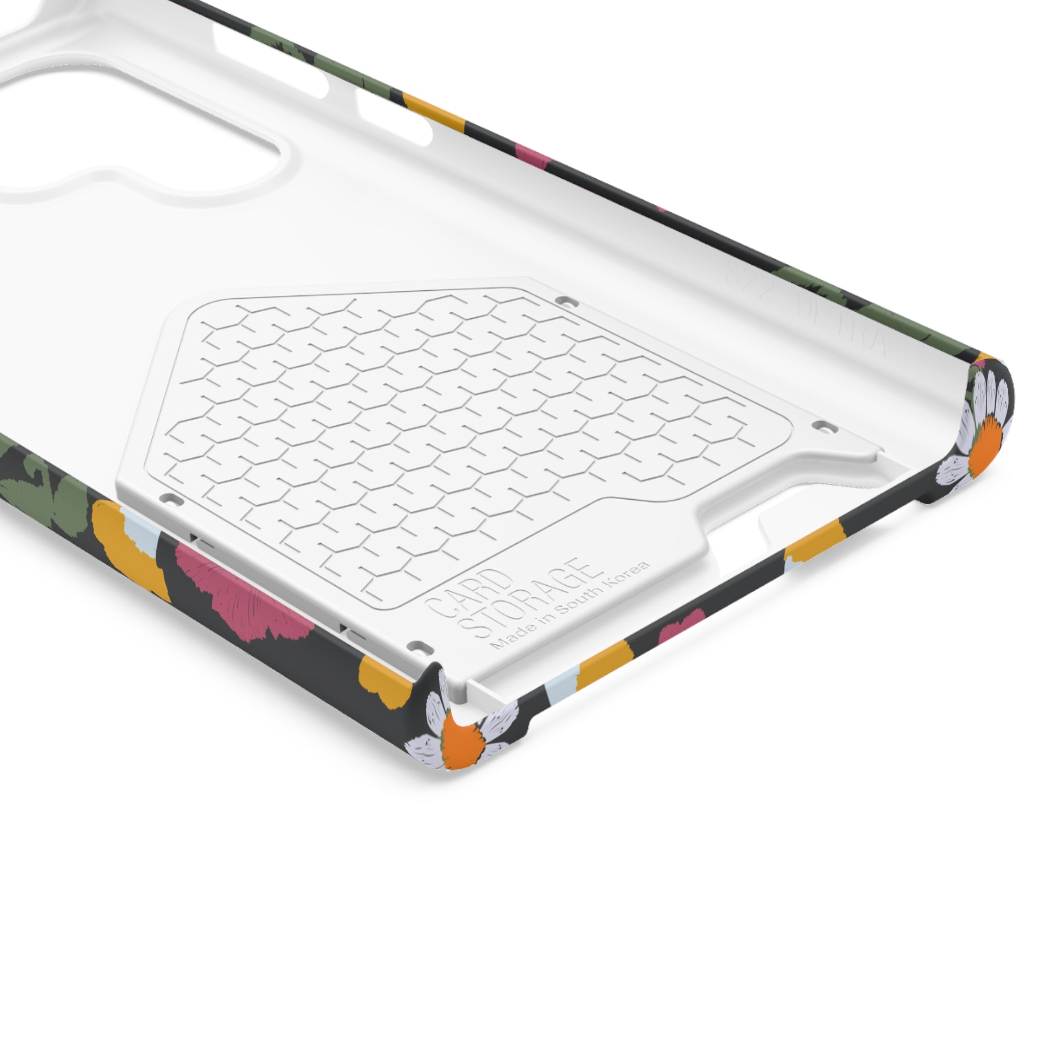 Floral Phone Case with Card Holder, Stylish Smartphone Accessory, Gifts for Her, Trendy Floral Design, Perfect for Spring & Summer