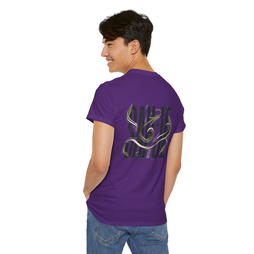 Graphic Tee — 'Savage' Typography with Snake Accent