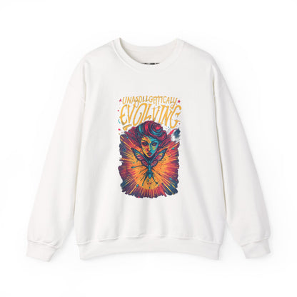 Evolving Butterfly Crewneck Sweatshirt — "Unafraid, Authentically Evolving" Inspirational Pullover