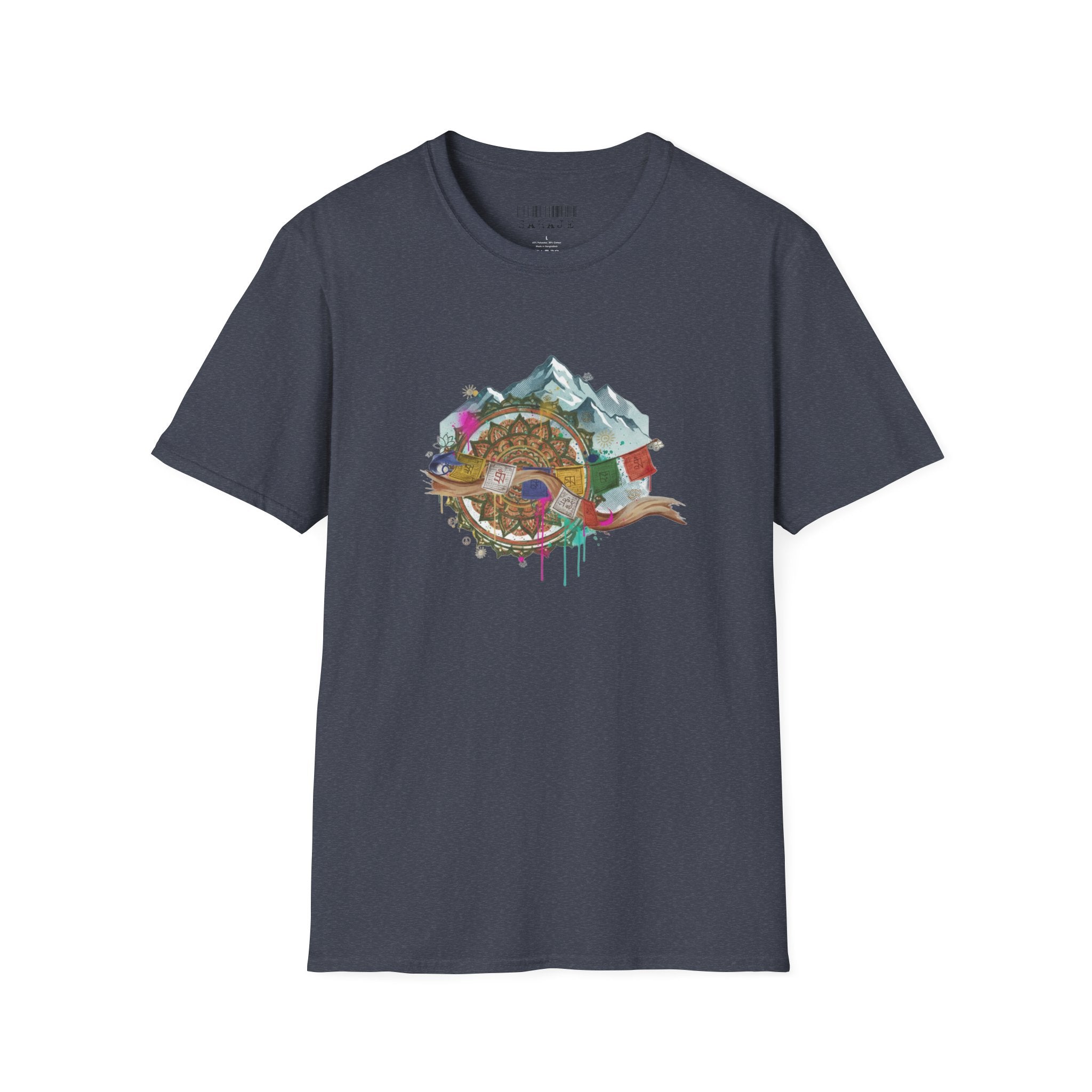 Adventure Turtle Graphic T-Shirt — Mountain Shell Nature Art Tee