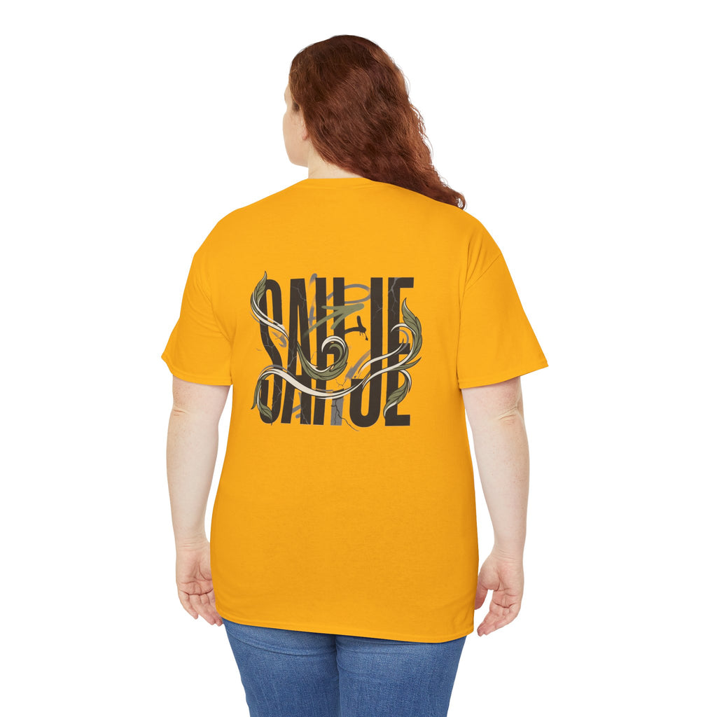 Graphic Tee — 'Savage' Typography with Snake Accent